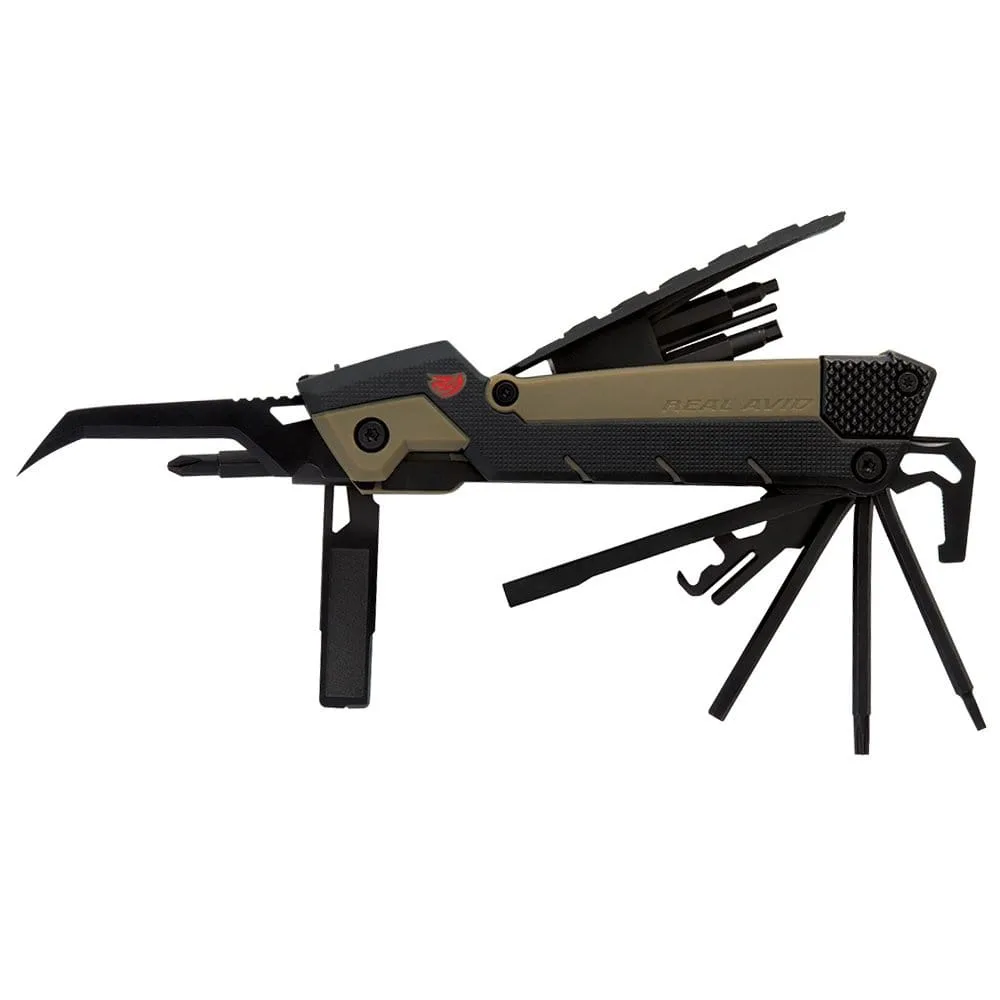 Jak wyposażyć domowy warsztat strzelca? Stanowisko serwisowe, czyszczenie broni, przegląd narzędzi Real Avid 19 Real Avid - Multitool do konserwacji broni Gun Tool Pro - AR-15 - AVGTPROAR