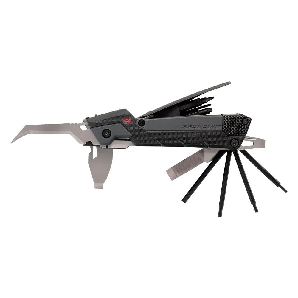 Jak wyposażyć domowy warsztat strzelca? Stanowisko serwisowe, czyszczenie broni, przegląd narzędzi Real Avid 18 Real Avid - Multitool do konserwacji broni Gun Tool Pro - AVGTPRO