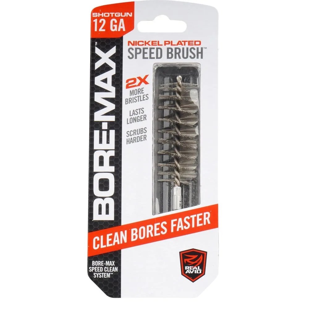 Jak wyposażyć domowy warsztat strzelca? Stanowisko serwisowe, czyszczenie broni, przegląd narzędzi Real Avid 42 Real Avid - Szczotka do czyszczenia broni Bore-Max Speed Brush - 12 GA - AVBMSB12G